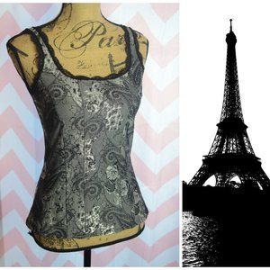 White House Black Market Small Faux Corset Tank